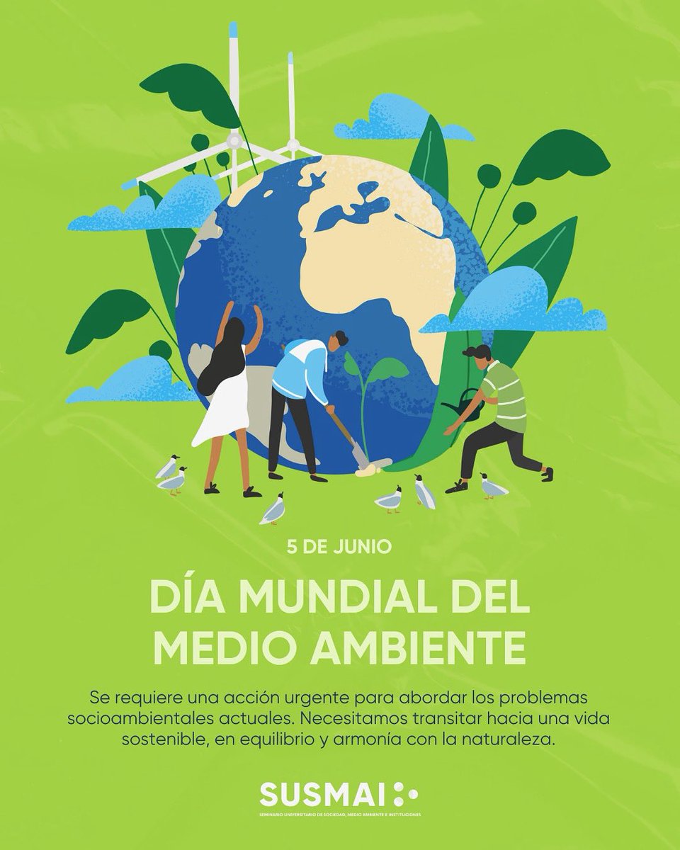🌎 ¡Hoy se conmemora el #DíaMundialDelMedioAmbiente!
Este año, el PNUMA hace un llamado global para transformar nuestra relación con el plástico mediante acciones concretas para rechazar, reducir, reutilizar, reciclar y, sobre todo, repensar su uso. ♻️🌿