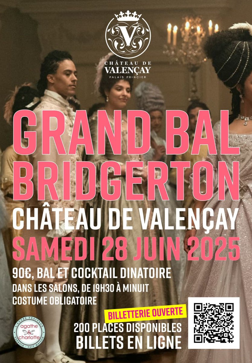 🔴 𝗚𝗥𝗔𝗡𝗗 𝗕𝗔𝗟 💃 | La billetterie du Grand Bal Bridgerton au #chateau de #Valencay est officiellement ouverte ! 🌟

Attention : seules 200 places sont disponibles pour ce moment d’exception ! Faites partie des privilégiés !💃

🎟️ Réservez sur bit.ly/BilletterieVal… !
