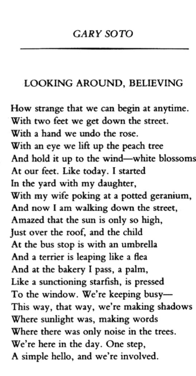 FlissZak (is editing with a vengeance) (@flisszak) on Twitter photo #Poems for a name. I've orbited around family & friends names but stuck for a #poem for my youngest son Gary.  So, here's a one by Gary Sotto
The full poem on Reddit
reddit.com/r/Poetry/commeโฆ
#WritingCommunity #poetrycommunity #readingcommnunity #bookworms #poetry #poets #PoemADay #Poems for a name. I've orbited around family & friends names but stuck for a #poem for my youngest son Gary.  So, here's a one by Gary Sotto
The full poem on Reddit
reddit.com/r/Poetry/commeโฆ
#WritingCommunity #poetrycommunity #readingcommnunity #bookworms #poetry #poets #PoemADay