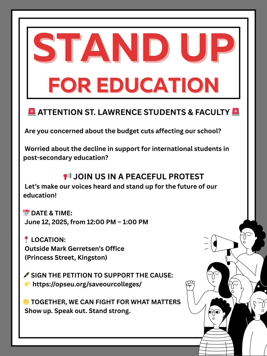 Take note of this student-led initiative to Save our Colleges! If you are in Kingston, please consider supporting this event.