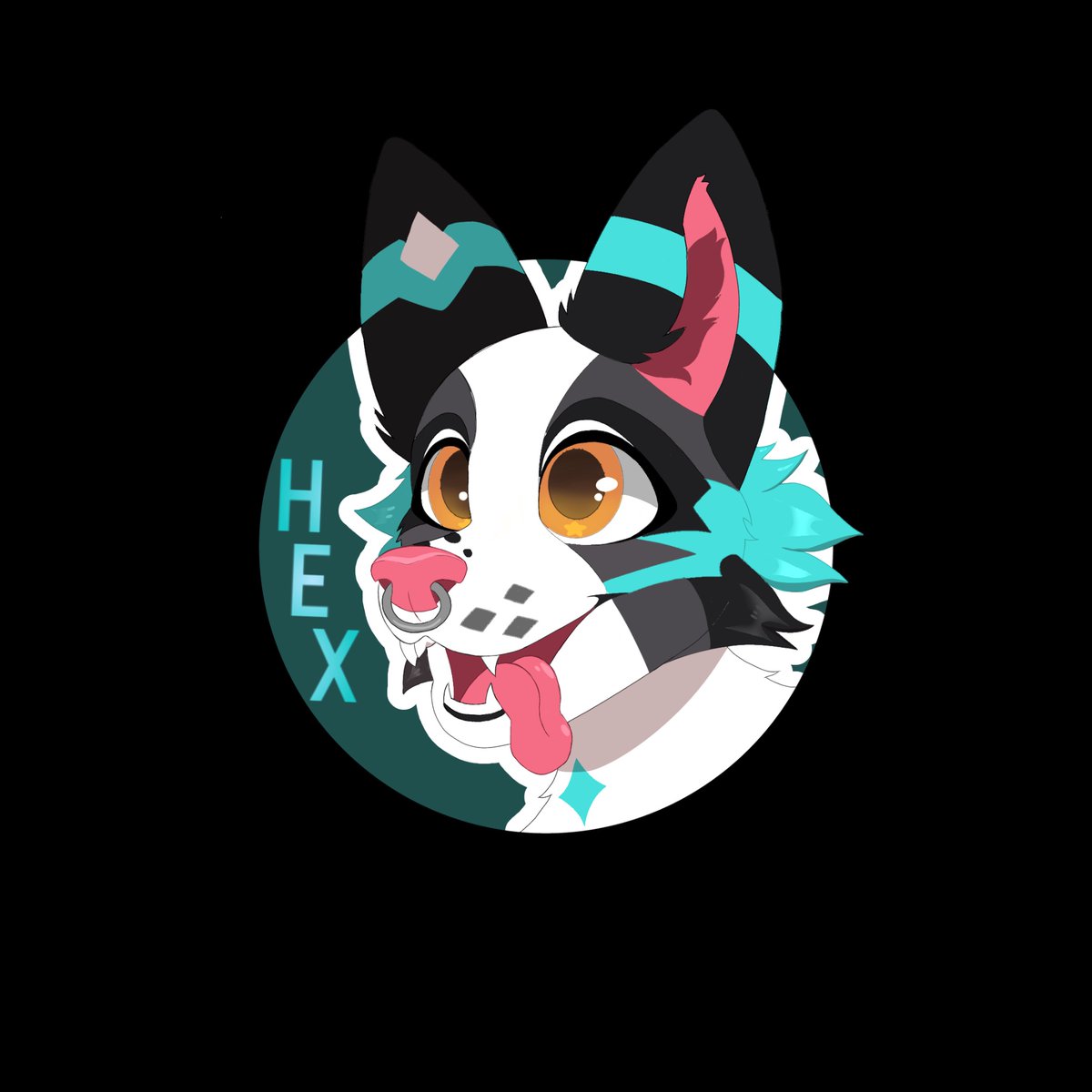 Badge for <a href="/Hex_tech_hound/">Hex</a> loved drawing this character! 💙⚡️💙