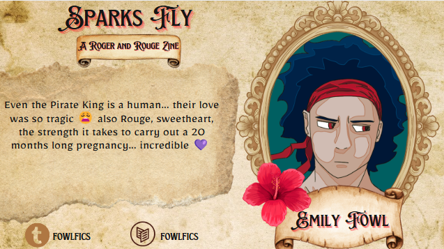 Sharing with you a story that makes Sparks Fly!  Telling the Story of Roger and Rouge once more is Emily Fowl!