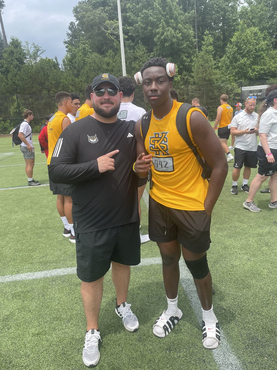 Had a great day at the Kennesaw State Mega camp yesterday. Had an opportunity to speak to <a href="/Mitch_Militello/">Mitch Militello</a> again, and be seen by a variety of other coaches as well. Hope to talk with you again coach! <a href="/RecruitGeorgia/">Recruit Georgia</a> <a href="/CoachAdamHolley/">Adam Holley</a> <a href="/CoachCurtis22/">Niagel Curtis</a> <a href="/KSUFBRecruiting/">Kennesaw State Football Recruiting</a>