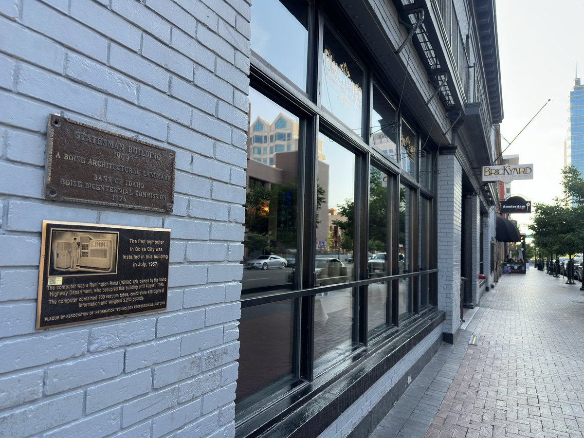 Did you know Boise’s first computer was installed way back in 1957—right in the building that’s now home to The Brickyard Steakhouse? 🤯💻 

From tech innovation to fine dining… this spot’s seen it all! Who else loves hidden local history like this?