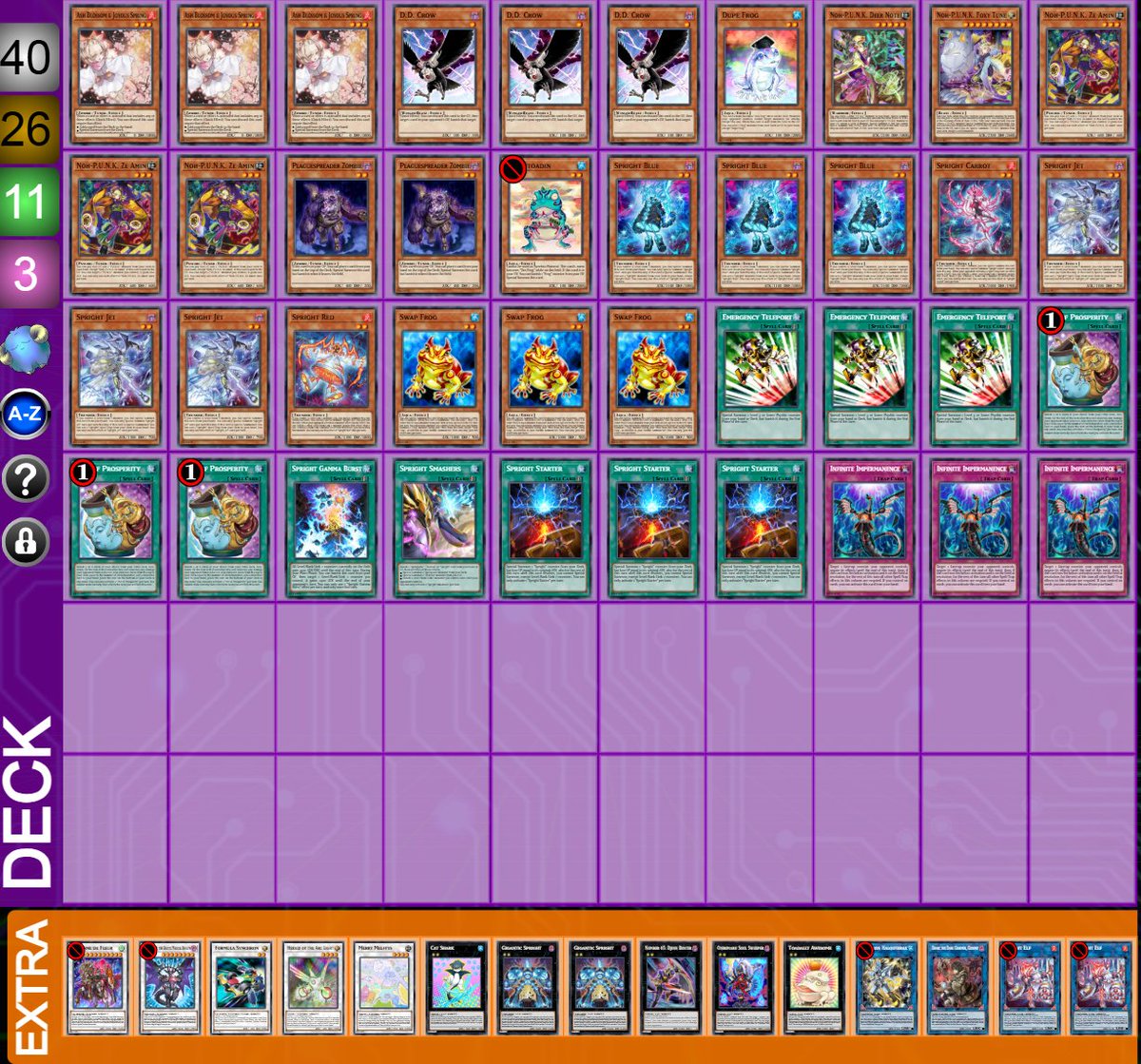 every day i wish this deck could come back, its the most fun ive ever had  playing yugioh in my life and it was only legal for 1 event i think before
