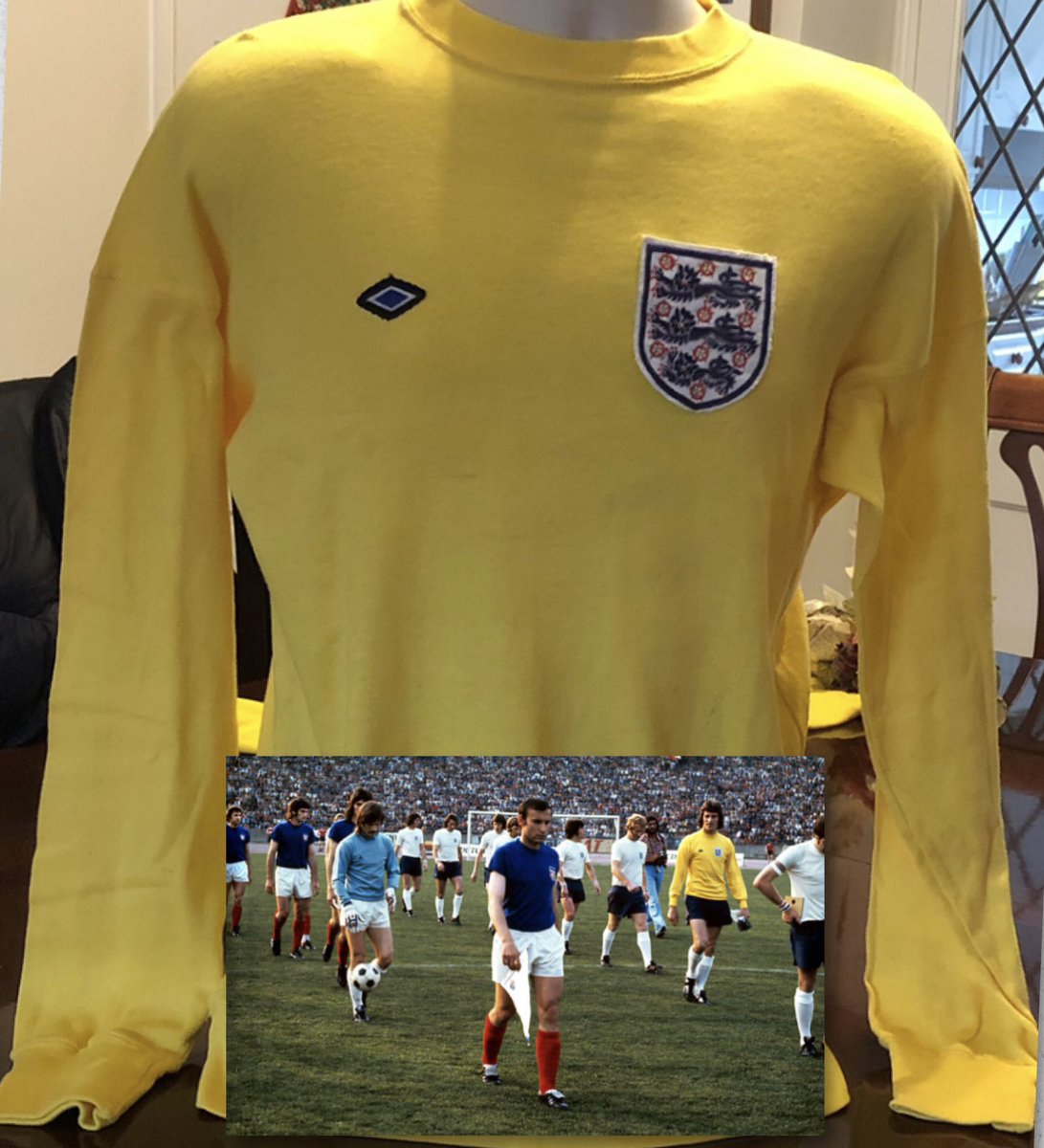 CLEMENCEofENGLAND (@clemenceofengl1) on Twitter photo 5/6/1974 … <a href="/England/">England</a> obtain a creditable 2-2 against Yugoslavia in Belgrade. This is the <a href="/umbro/">Umbro</a> shirt worn by <a href="/LFC/">Liverpool FC</a> goalkeeper <a href="/RayClem1/">Ray Clemence</a> on the day. This was the the last outing for the shirt before the <a href="/admiral1914/">Admiral Sports</a> years began under new manager Don Revie 5/6/1974 … <a href="/England/">England</a> obtain a creditable 2-2 against Yugoslavia in Belgrade. This is the <a href="/umbro/">Umbro</a> shirt worn by <a href="/LFC/">Liverpool FC</a> goalkeeper <a href="/RayClem1/">Ray Clemence</a> on the day. This was the the last outing for the shirt before the <a href="/admiral1914/">Admiral Sports</a> years began under new manager Don Revie