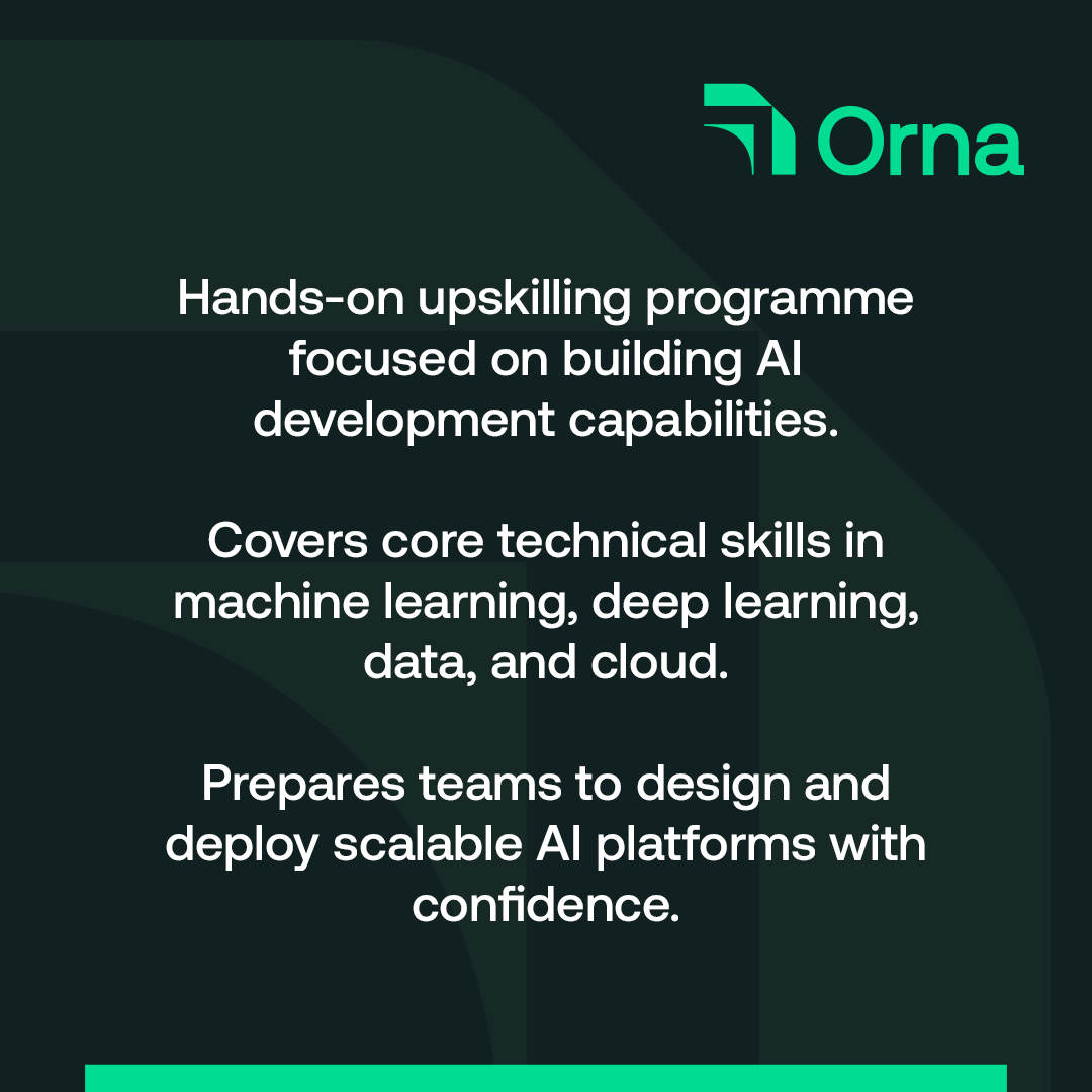 WeAreOrna's tweet photo. Orna’s AI Academy offers an AI for Engineers &amp; Tech Experts course.

Advanced Technical Electives designed for engineers and technologists to support the integration of AI and automation in a safe and compliant manner. https://t.co/N2TaZuVl8B