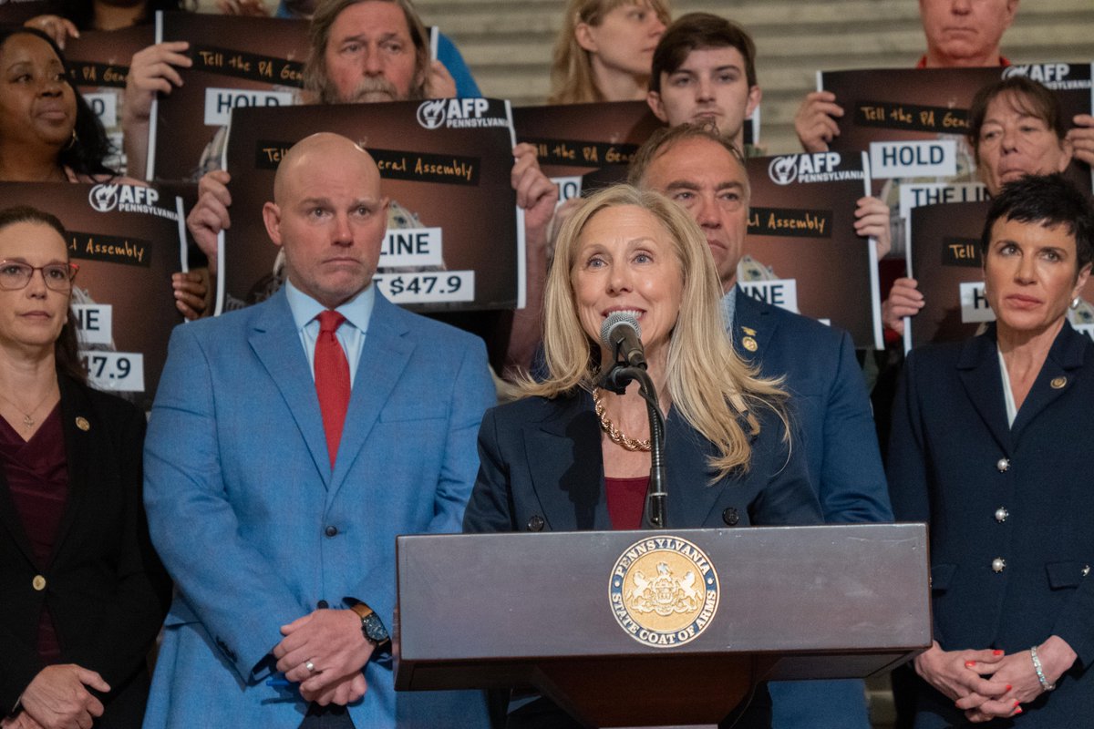 AFP Pennsylvania (@afppennsylvania) on Twitter photo We're proud to partner with <a href="/RepTomJones/">Rep. Tom Jones</a>, <a href="/RepKateKlunk/">Rep. Kate Klunk</a>, <a href="/SenatorKeefer/">Senator Dawn Keefer</a> and our great activists across the Commonwealth during our Budget Kickoff to tell <a href="/GovernorShapiro/">Governor Josh Shapiro</a> to hold the line at $47.9 billion and to maintain a responsible budget that doesn't necessitate a tax We're proud to partner with <a href="/RepTomJones/">Rep. Tom Jones</a>, <a href="/RepKateKlunk/">Rep. Kate Klunk</a>, <a href="/SenatorKeefer/">Senator Dawn Keefer</a> and our great activists across the Commonwealth during our Budget Kickoff to tell <a href="/GovernorShapiro/">Governor Josh Shapiro</a> to hold the line at $47.9 billion and to maintain a responsible budget that doesn't necessitate a tax