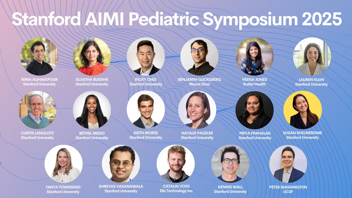 What an extraordinary day &amp; a half at the AIMI Symposium &amp; inaugural Pediatric Symposium! Thank you to all speakers &amp; participants for pivotal discussions. We look forward to seeing you at our future meetings! #AIMI25 #StanfordHealthAIWeek