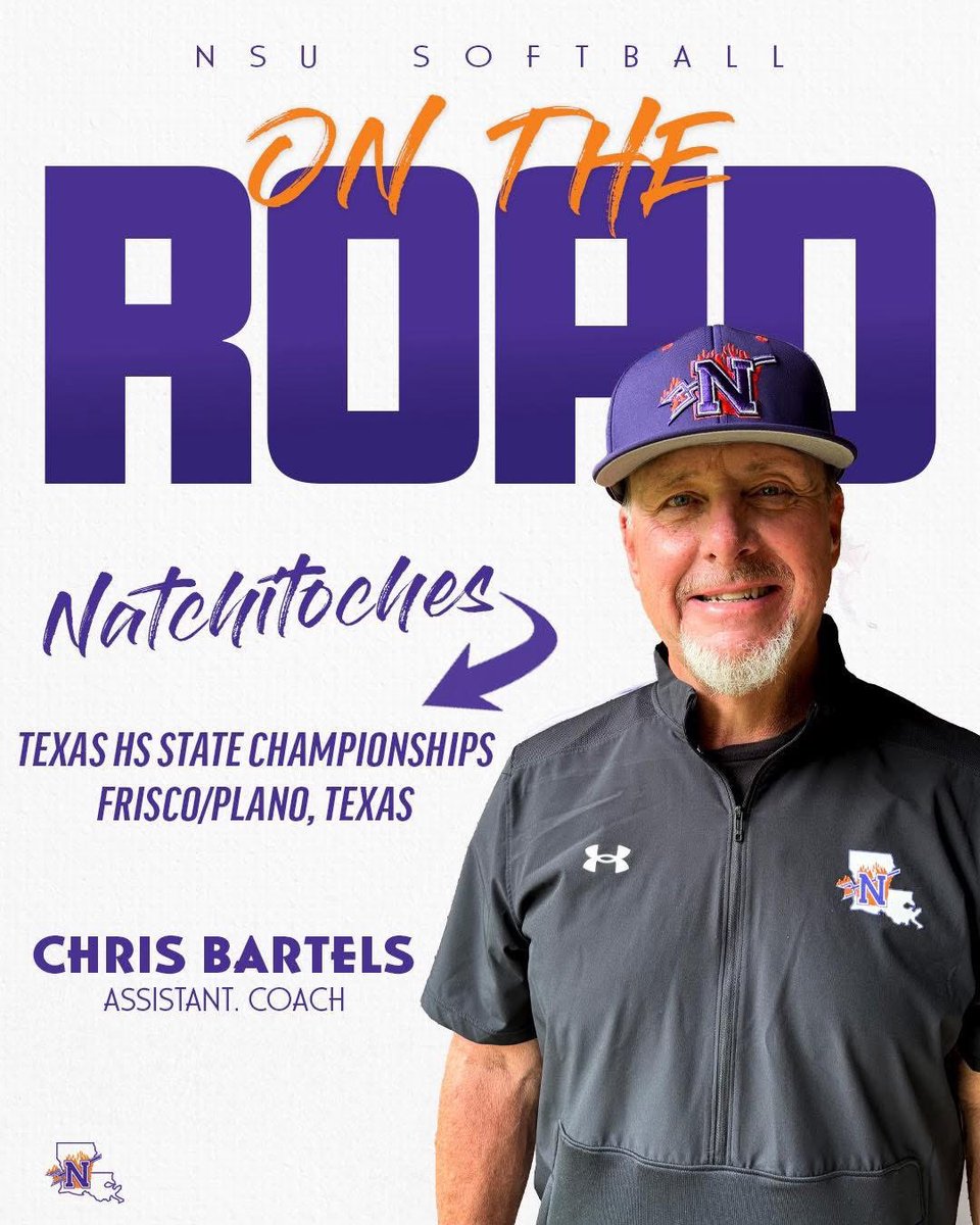 Chris Bartels (@chrisbartels20) on Twitter photo Will be out an about in Plano/Frisco/McKinney this weekend to look for some future Northwestern State 😈🥎 players! LETS GEAUX! #ForkEm <a href="/NSUDemonsSB/">NSU Demons Softball</a> Will be out an about in Plano/Frisco/McKinney this weekend to look for some future Northwestern State 😈🥎 players! LETS GEAUX! #ForkEm <a href="/NSUDemonsSB/">NSU Demons Softball</a>