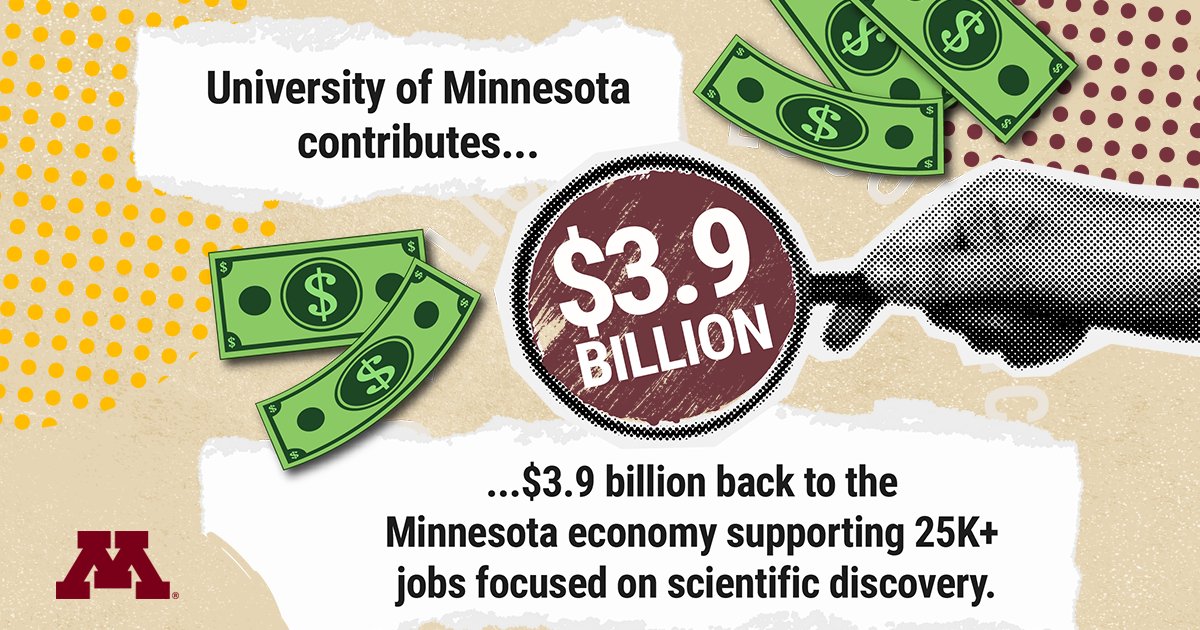 As one of America’s leading research universities, University of #Minnesota research alone has an economic impact of $3.9 billion and ranks third in the nation for start-up creation, with a record 25 new startups in fiscal year 2024. 

Learn more: z.umn.edu/aeot.