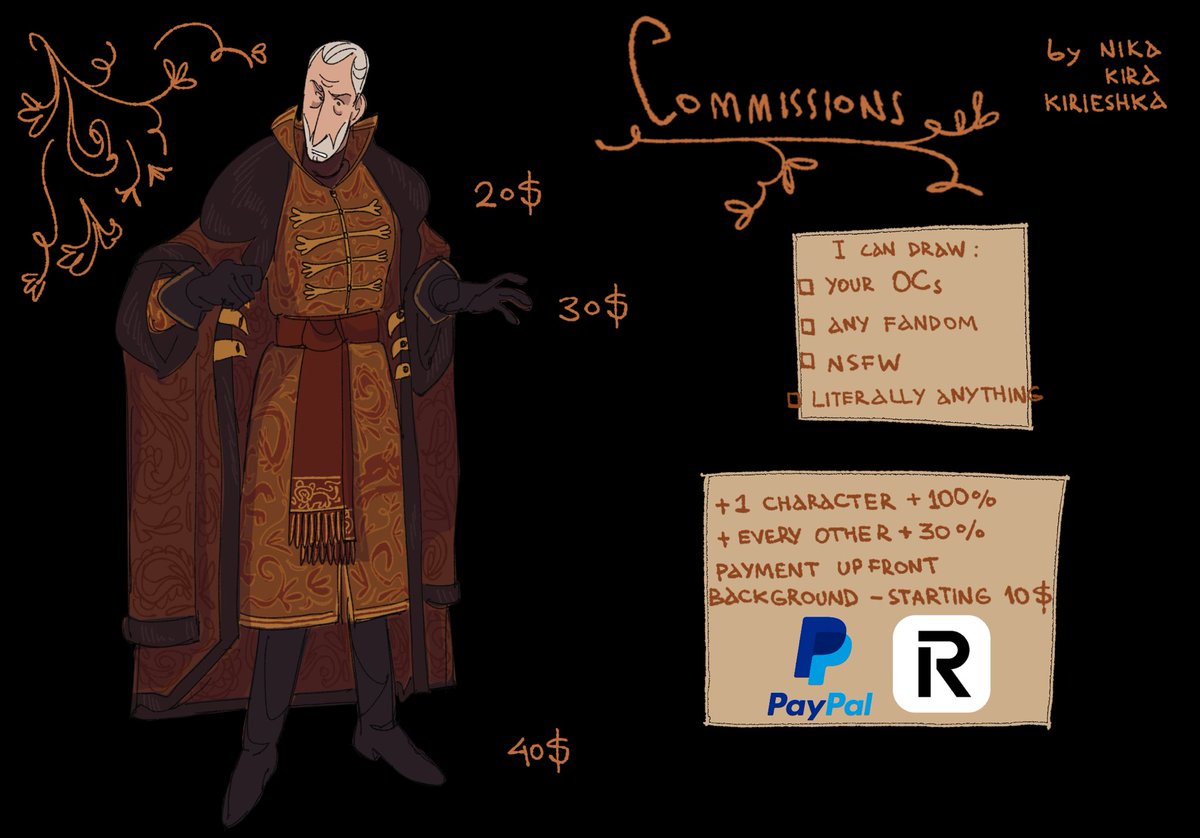 kirieshkakrin's tweet image. NEW COMMISSION PRICELIST!! DM me here or on discord @kirieshkakrish