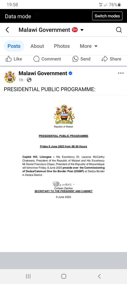 Malawi Government🇲🇼 (@malawigovt) on Twitter photo 