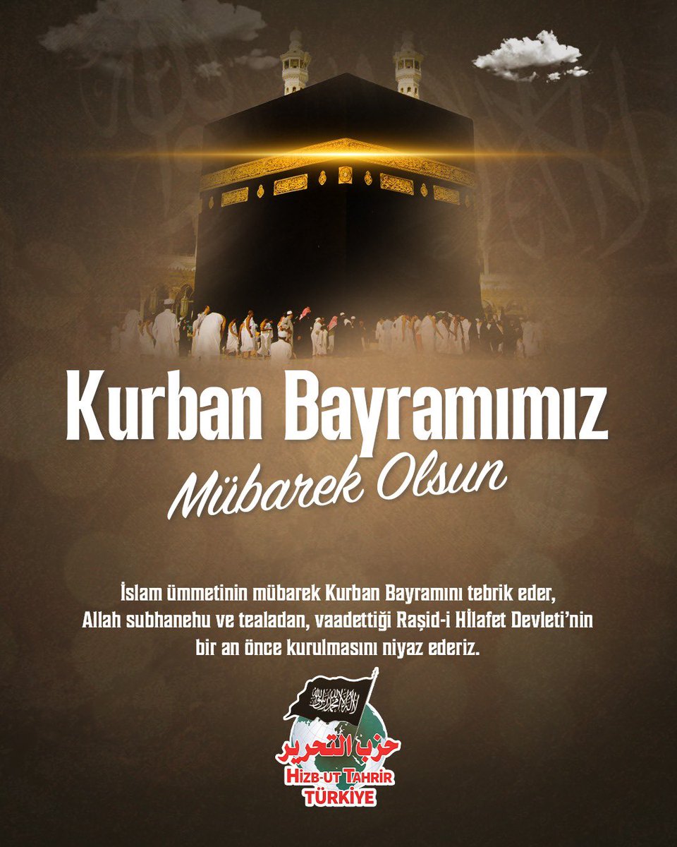 Kurban Bayramımız Mübarek Olsun

İslam ümmetinin mübarek Kurban Bayramı’nı tebrik eder, Allah Subhanehu ve Teala’dan vadettiği Raşidi Hilafet Devleti’nin bir an önce kurulmasını niyaz ederiz.