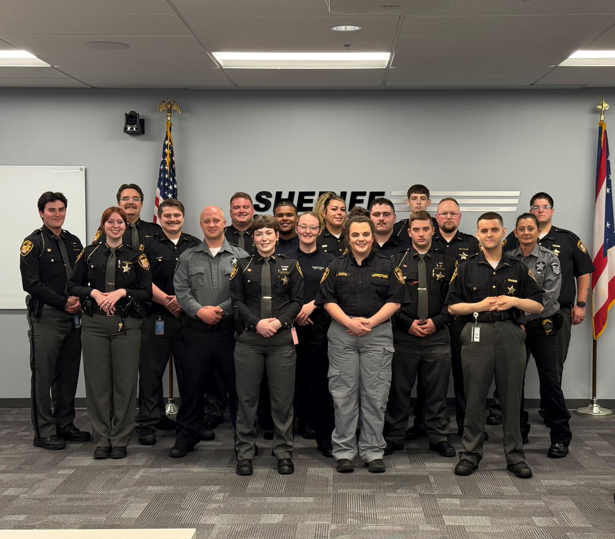 Congratulations to Corrections Academy CBT25-022! This crew graduated today from the academy, which was five weeks of tough training for a demanding profession. 

Officers from Butler County SO, Clinton County SO, Clermont County SO, Greene County SO, Middletown PD, and Warren