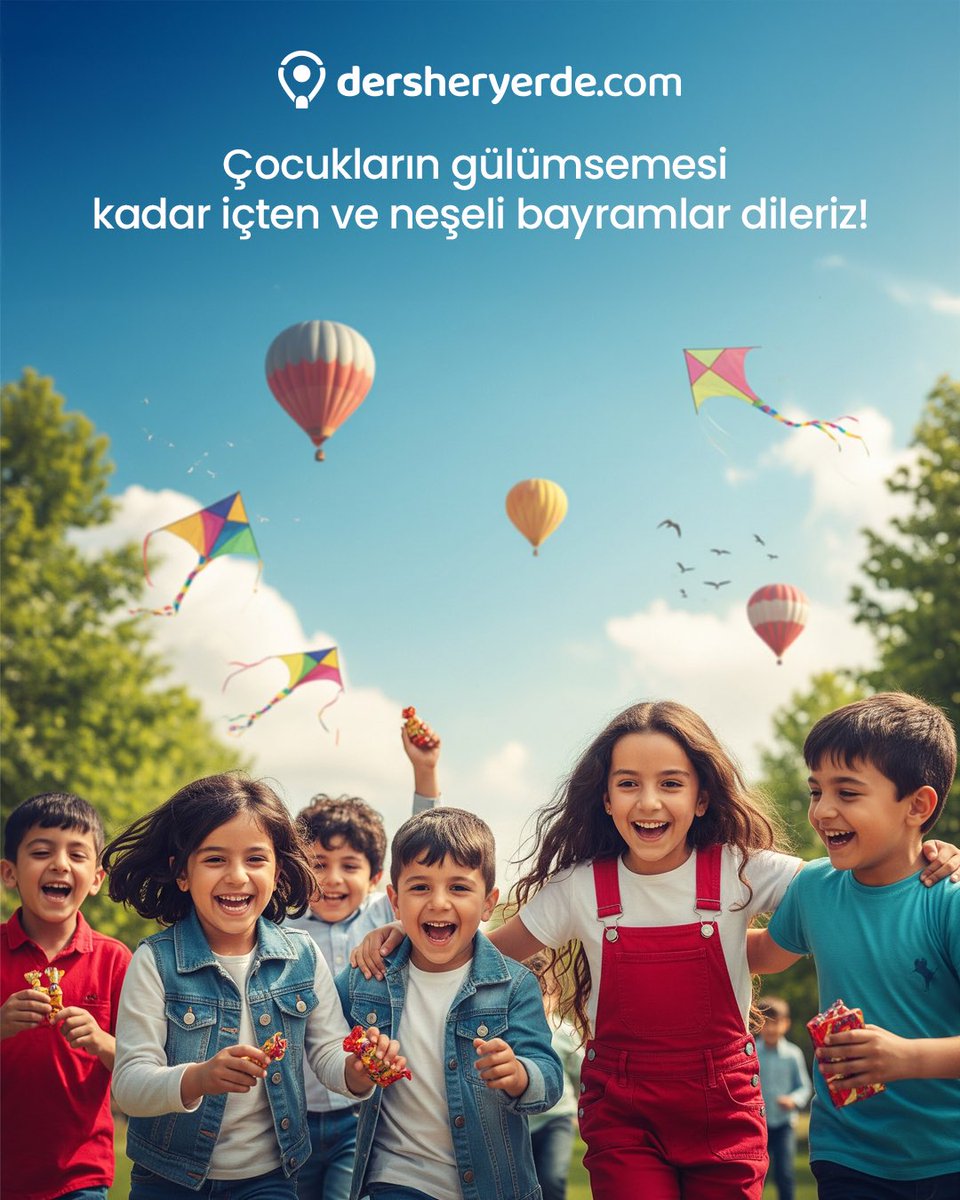 Çocukların gülümsemesi kadar içten, paylaştıkça çoğalan bir bayram diliyoruz. Bu özel gün, sevgiyle bir araya geldiğimiz, kalplerimizi ısıtan anlarla dolu olsun.

Tüm sevdiklerinizle birlikte sağlık, huzur ve mutlulukla geçecek bir bayram geçirmeniz dileğiyle.

 #dersheryerde