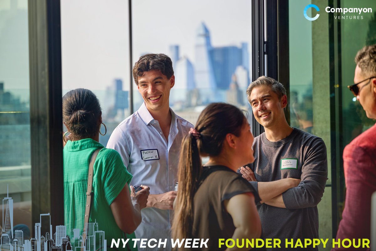 .<a href="/GundersonLaw/">Gunderson Dettmer</a> sponsored <a href="/companyonvc/">Companyon Ventures</a>'s Early Stage B2B Founder Happy Hour during New York Tech Week to connect founders and industry professionals in the startup and venture capital community. 
#NYTechWeek #NYFounders #NYCStartups #VentureCapital