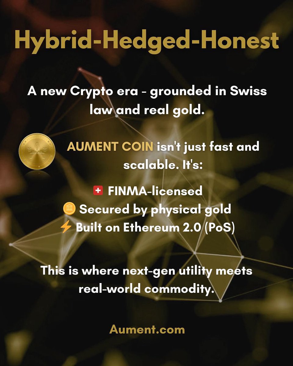 cryptoprof93's tweet photo. 🛡️ AUMENT COIN 🛡️

✅ Not just a coin — a hybrid asset for a smarter future. 

✅Curious what makes it stand out from the rest? 👀

👇 Tap that follow and stay tuned — the best is yet to be revealed!

Instagram: @aumentcoin
Telegram: @AumentOfficial
X : https://t.co/AIPhwyzWhz

#coin #utilitycoin #hybridtoken #ethereumtoken #comingsoon #futureoffinance #aument #aumentcoin #token #cryptorevolution