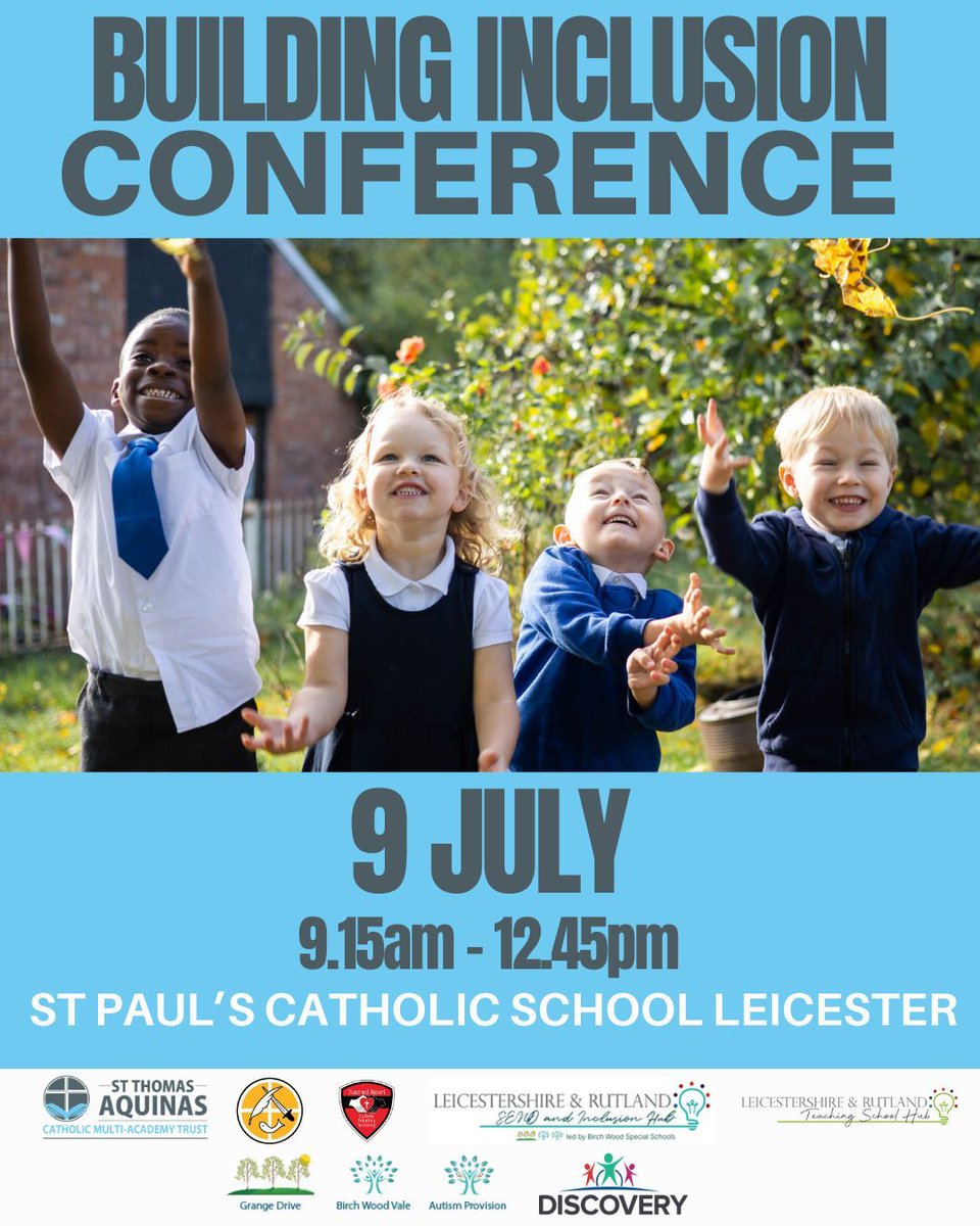 LRTSHub's tweet image. 📣 School leaders in Leicester, Leicestershire &amp;amp; Rutland – don’t miss the FREE Building Inclusion Conference on 9 July 2025!

✅ Expert speakers
✅ Practical workshops
✅ Inclusive strategies

🔗 Register now: buff.ly/Jn2PX8j

#InclusionMatters #LLRSchools #FreeConference