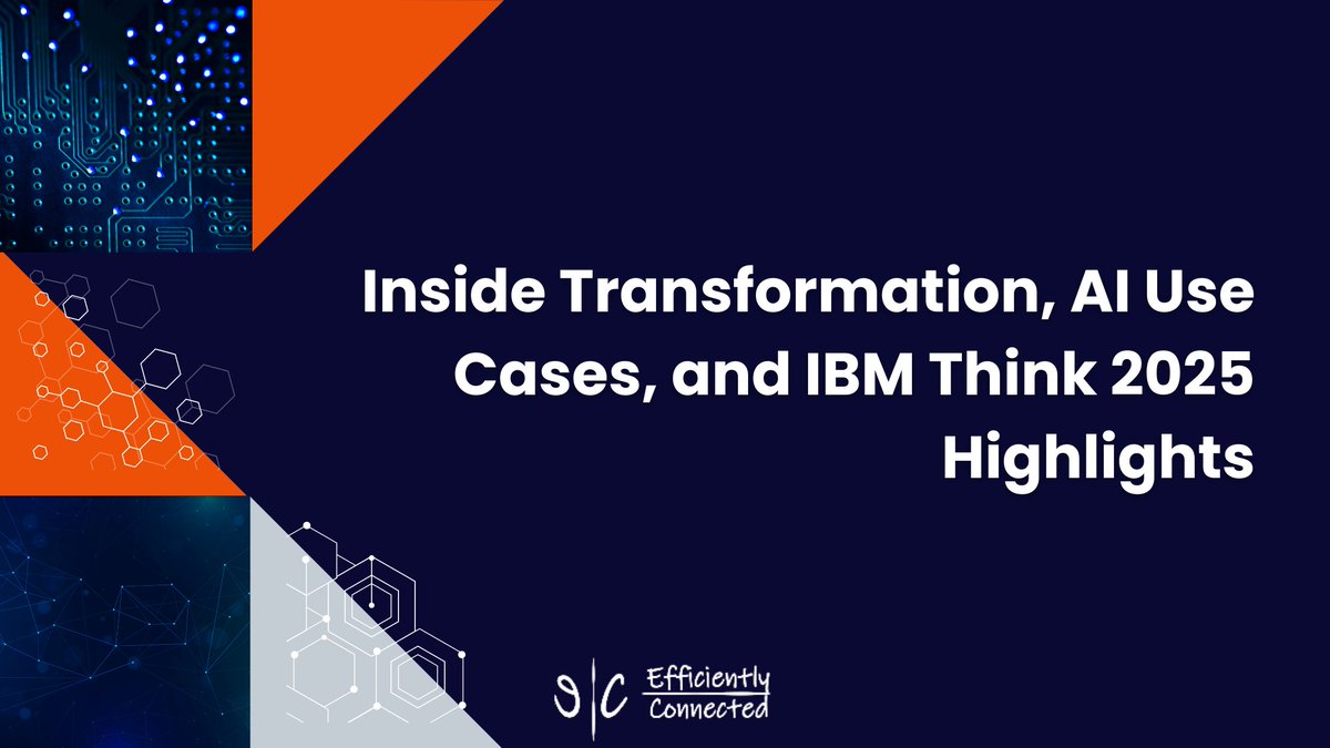 Eff_Connected's tweet image. IBM Think 2025 = trusted AI in action. With “Client Zero,” IBM runs on watsonx, Red Hat, &amp;amp; zSystems—proving its stack before delivering it. Real AI. Real ops. Real value.

efficientlyconnected.com/inside-transfo…

#IBMThink2025 #ClientZero #watsonx #HybridCloud #EnterpriseAI #AITransformation