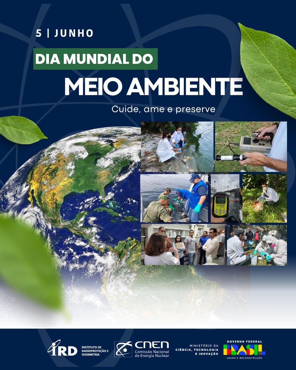Inst_IRD's tweet photo. O #IRD desenvolve diversos estudos e pesquisas que trazem soluções para desafios ambientais. Promove a proteção radiológica no uso da tecnologia nuclear.
#DiaMundialdoMeioAmbiente #tecnologianuclear #ciencia #IRD #CNEN #MCTI #AcabeComaPoluiçãoPlástica https://t.co/Gz7DtJNbSv