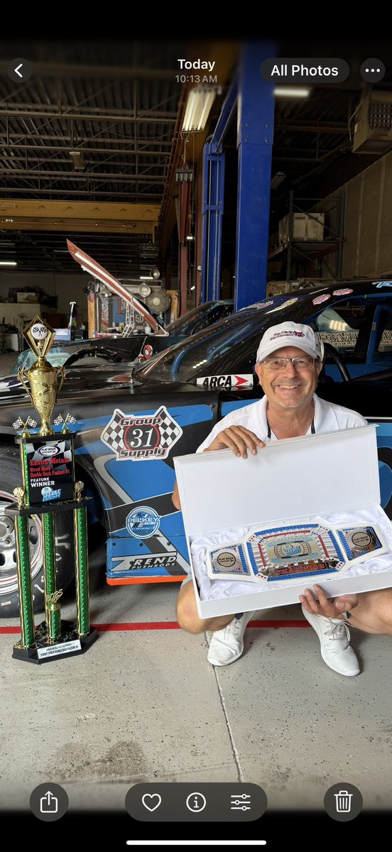 KuhnsTed's tweet photo. Great first weekend in ARCA Flat Rock series…the beautiful Lions car got torn up but the Pelky Racing Group 31 car won the feature.  Congratulations to driver Ron Allen! https://t.co/KehORsZMMy