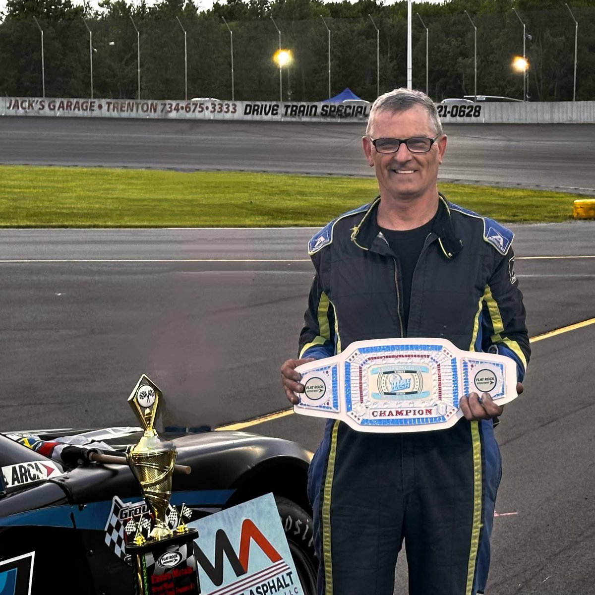 KuhnsTed's tweet photo. Great first weekend in ARCA Flat Rock series…the beautiful Lions car got torn up but the Pelky Racing Group 31 car won the feature.  Congratulations to driver Ron Allen! https://t.co/KehORsZMMy