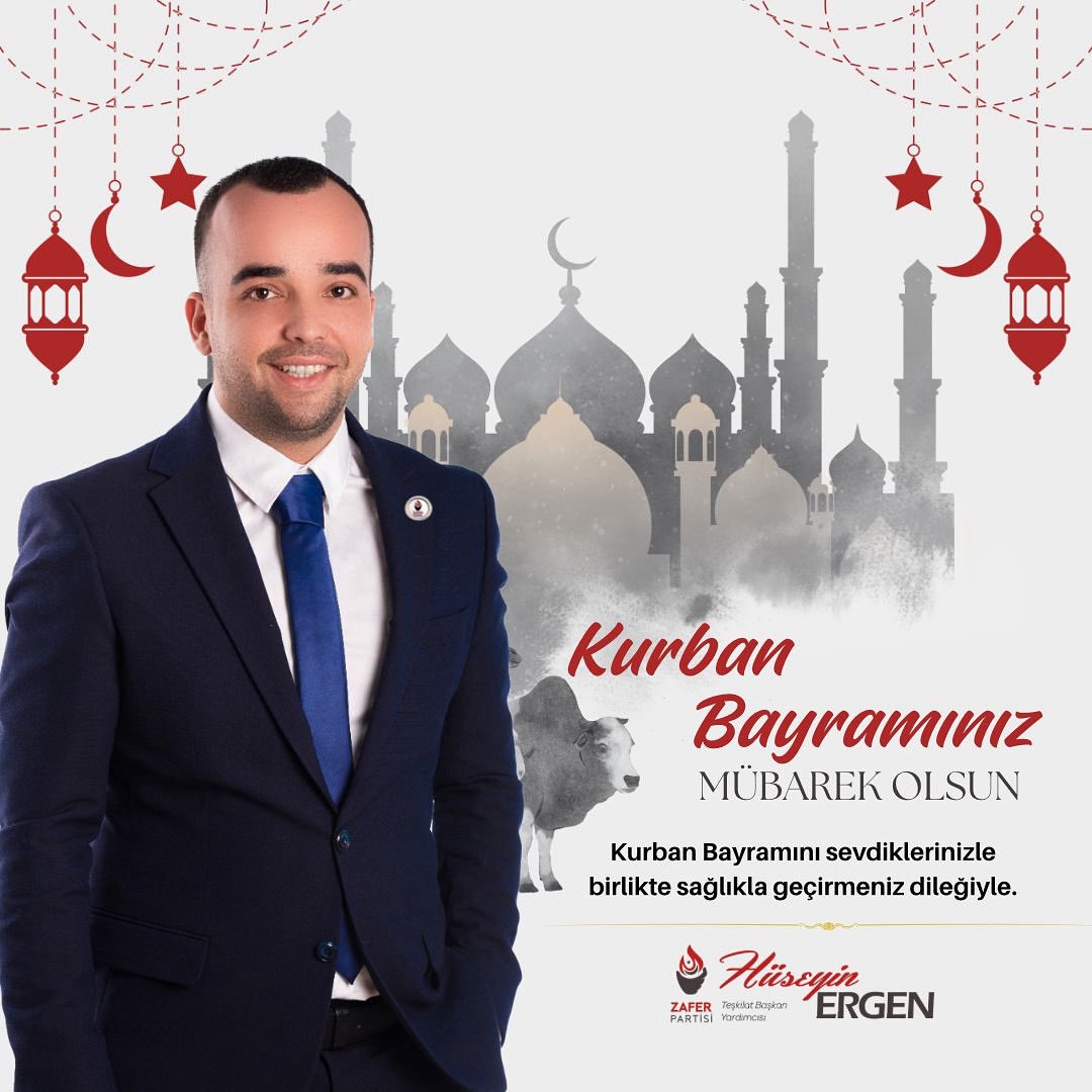 “Kurban Bayramı’nın getirdiği bereket ve mutluluk, hayatınıza neşe katsın. Bu özel günün anlamını en içten dileklerimle kutluyorum. Bayramınız mübarek olsun!”🇹🇷🇹🇷🇹🇷
