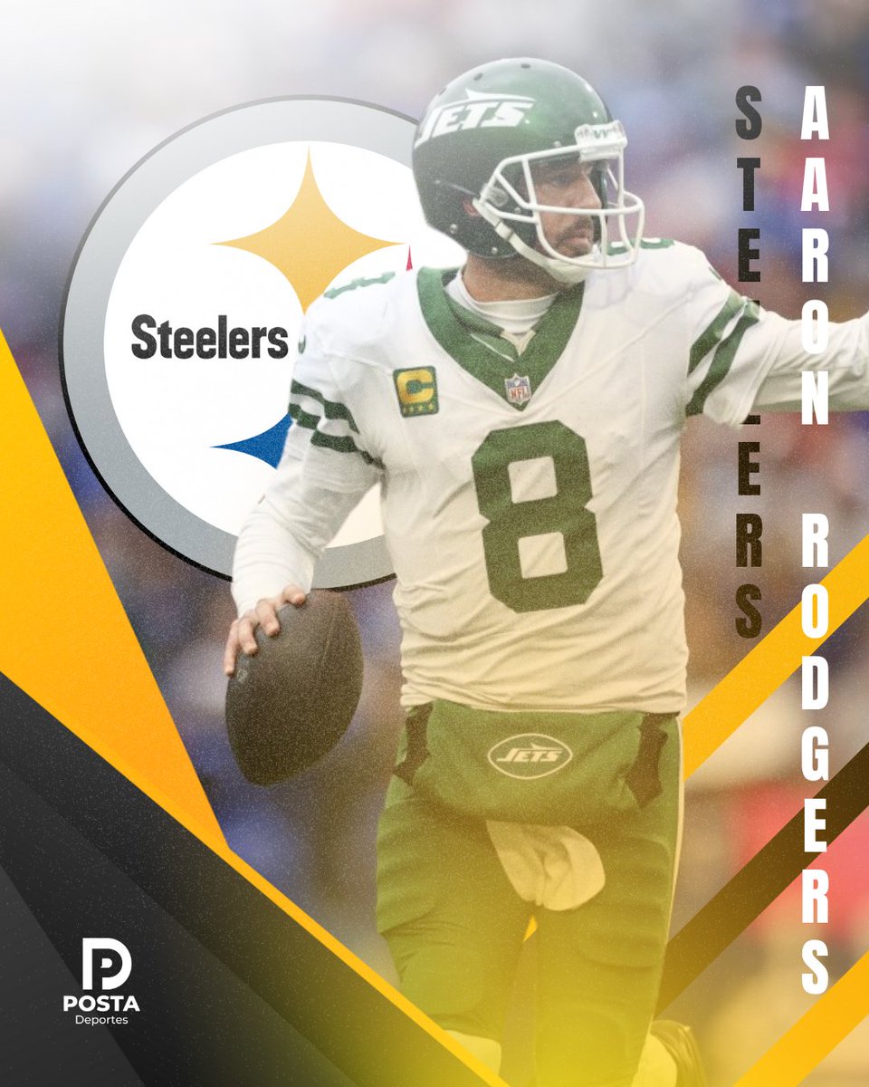 🟡 ¡AARON RODGERS ES ACERERO!

🏈 El QB de 41 años firmará con los <a href="/steelers/">Pittsburgh Steelers</a> por un año antes del minicampamento de la próxima semana.

🫡 El veterano jugará su temporada número 21 en la <a href="/NFL/">NFL</a>  vistiendo la camiseta de negro y dorado.

#NFL