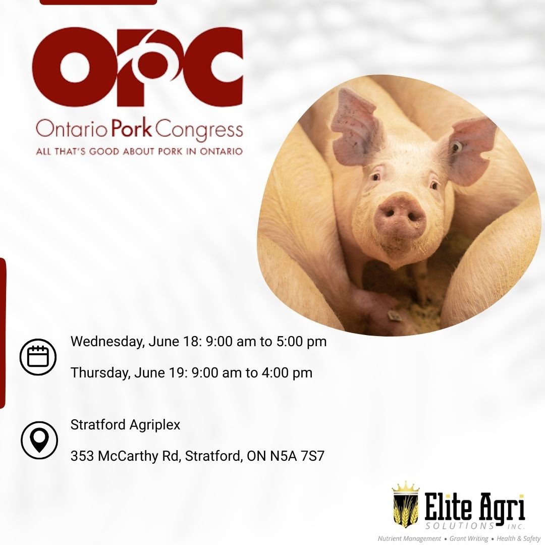 Celebrating the <a href="/OntPorkCongress/">Ontario Pork Congress</a>

This event continues to showcase the innovation, resilience, and leadership within Ontario’s pork industry. Get your tickets!

#OntarioPorkCongress #OPC2025 #EliteAgriSolutions #PorkIndustry #AgSupport #FarmForward #OntarioAg