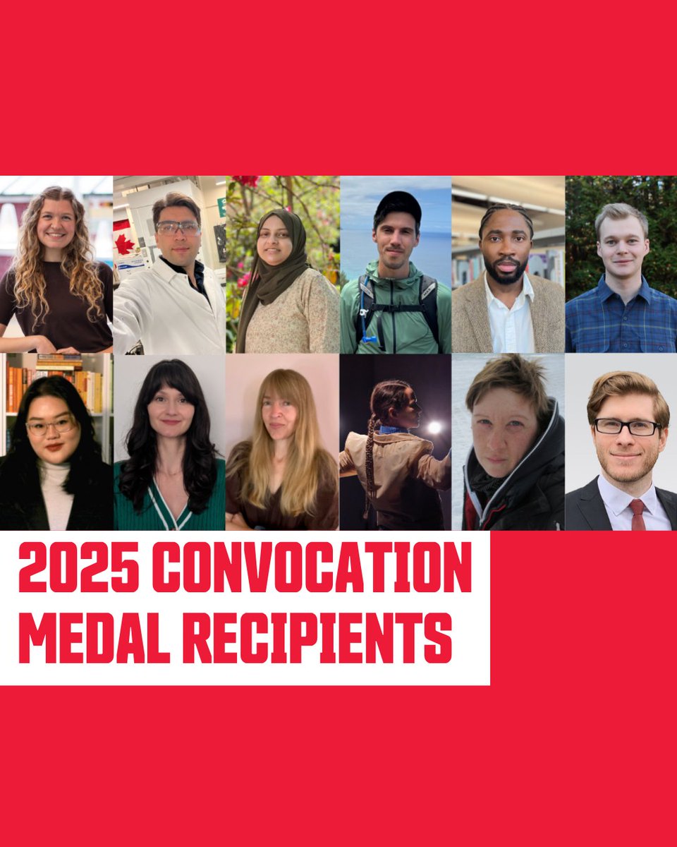 SFU Faculty of Graduate Studies (@sfu_gradstudies) on Twitter photo We are thrilled to present <a href="/SFU/">Simon Fraser University</a>'s Governor General's Gold and Dean of Graduate Studies Convocation Medalists! Read about their research and why they're being honoured with these distinctions: ow.ly/yKrG50W579p We are thrilled to present <a href="/SFU/">Simon Fraser University</a>'s Governor General's Gold and Dean of Graduate Studies Convocation Medalists! Read about their research and why they're being honoured with these distinctions: ow.ly/yKrG50W579p