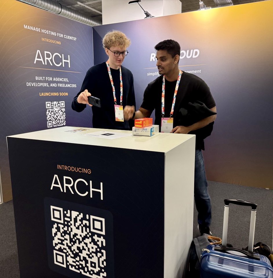 Excited to share our Arch project at #WCEU🇨🇭—a #BuildWithRunCloud initiative for hosting resellers. 

With our growing and exclusive API endpoints, you can even build your own panel tailored to your brand and workflow.

Curious? Swing by the @RunCloud booth at #WCEU2025 —we’re