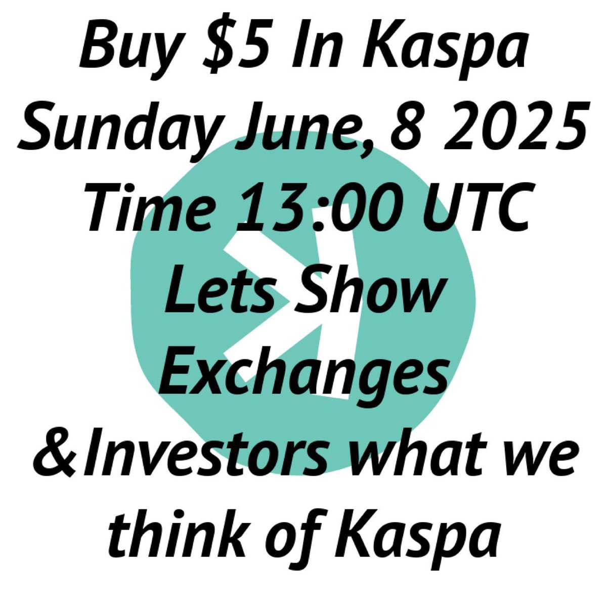 This could turn into #kaspa’s #GameStop moment, let’s see if we can buck the system