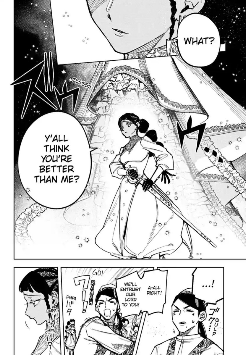 Can’t believe we exist in a time where a successful weekly shonen jump manga has an unambiguously black woman as it’s deuteragonist and mentor figure. And her design is gorgeous and she’s hilarious 🫶