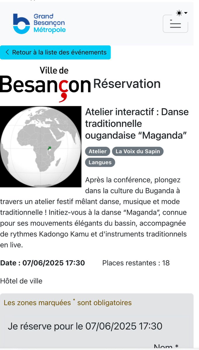 🌍✨ Join us in #Besançon, Terre d’échange!
🎶 Traditional dance, Rolex &amp; insightful conference await 🇺🇬🇫🇷
🔗 Register: vosdemarches.grandbesancon.fr/billetterie/in…
🍽️ Rolex cooking workshop: Sold out!
🙏 Huge thanks to @VilledeBesancon &amp; @UgandaInFrance for their support!
 #CulturalExchange