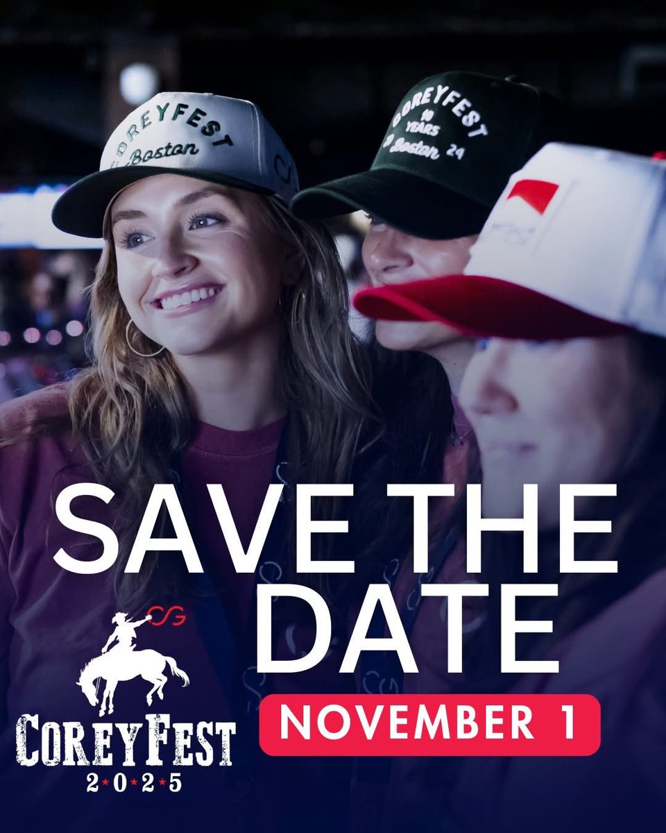 Boston, are you ready for the most meaningful night of music this fall? 🎶 

Save the Date for CoreyFest 2025 – an unforgettable concert experience and major fundraiser in support of Corey’s Kids!  🙌  CoreyFest.org
#CoreyFest2025
