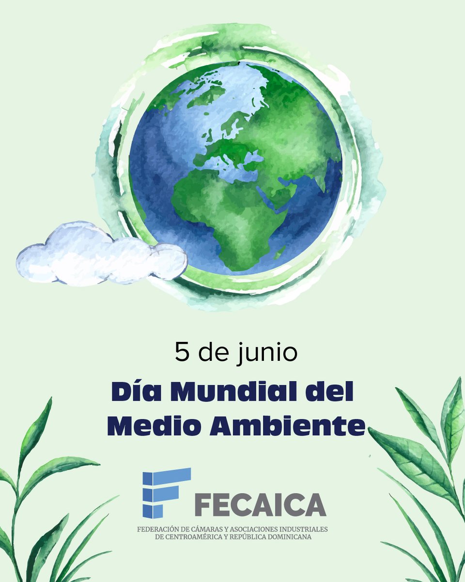🌎 En el #DíaMundialDelMedioAmbiente reafirmamos nuestro compromiso con una industria sostenible.
Desde #FECAICA promovemos el desarrollo responsable 🌱 y la protección de nuestros recursos naturales. 🤝
#IndustriaSostenible #CompromisoAmbiental #Centroamérica