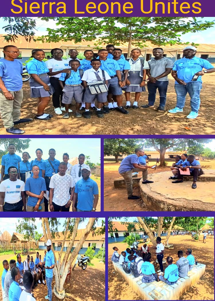LeoneUnites's tweet photo. As part of our  climate change intervention, Sierra Leone Unites  Volunteers  in Kambia District Engaged School Clubs across the district. This move was to set forth  the platform  for a collective participation  of pupils  in the upcoming tree planting  week. https://t.co/Wfn7VHClb9