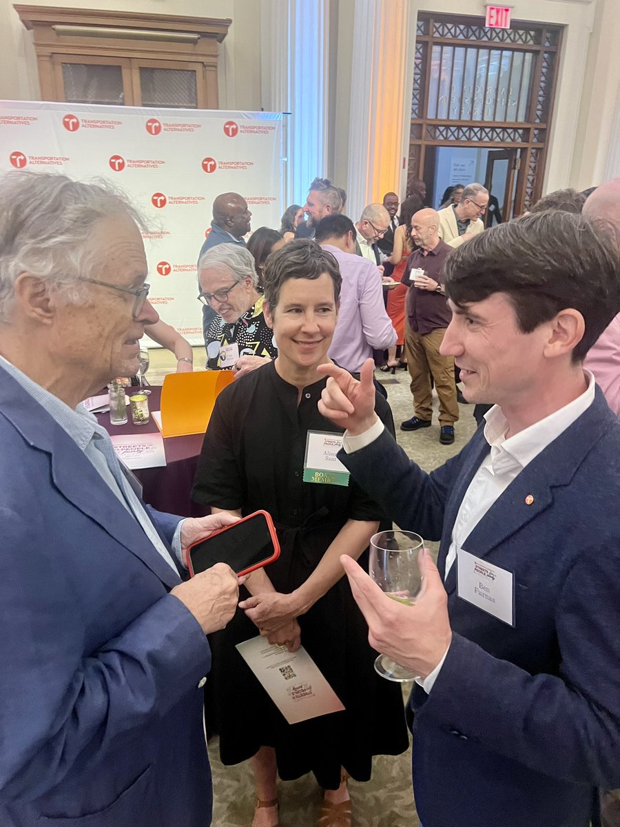 Social Life Project (@sociallifeproj) on Twitter photo Our <a href="/Fred_Kent/">Fred Kent</a>(a founding board member of <a href="/TransAlt/">Transportation Alternatives</a>) meeting the Executive Director, <a href="/bfurnas/">Ben Furnas</a>, last night at the #StreetsForPeople party, thanks to Alison Sant. #NYCStreets Our <a href="/Fred_Kent/">Fred Kent</a>(a founding board member of <a href="/TransAlt/">Transportation Alternatives</a>) meeting the Executive Director, <a href="/bfurnas/">Ben Furnas</a>, last night at the #StreetsForPeople party, thanks to Alison Sant. #NYCStreets