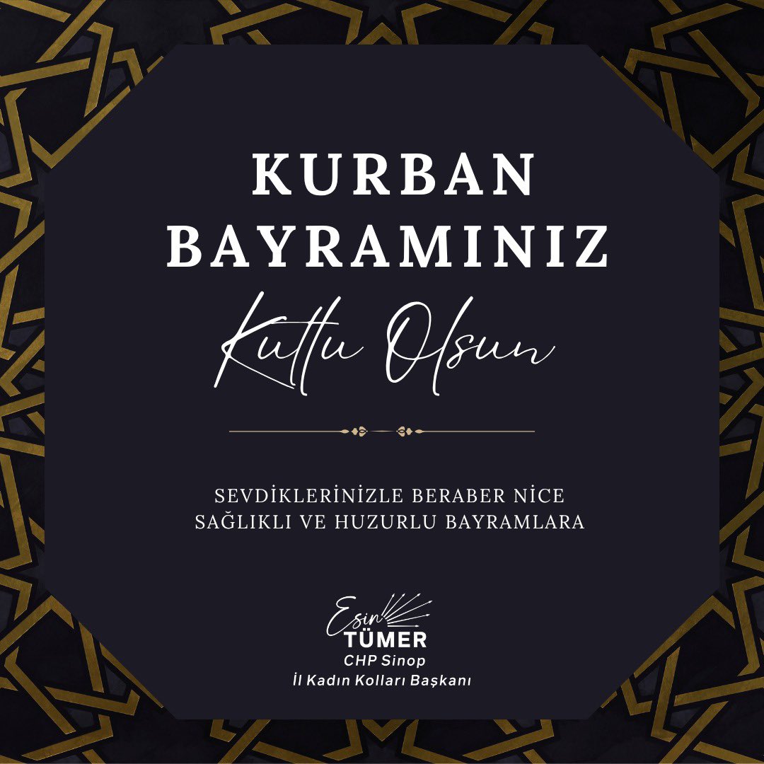 Birlikte yürüyoruz, birlikte güçleniyoruz.
Kadınların yüreğiyle, bu ülkenin aydınlık geleceğini hep birlikte kuracağız.
Kurban Bayramı’mızın barış, kardeşlik ve huzurla geçmesini temenni ediyoruz.