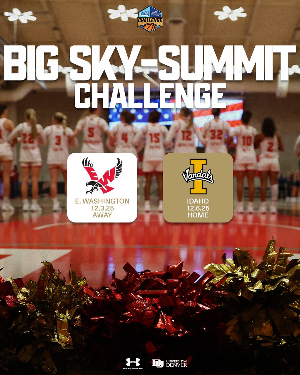 The Pioneers will take on Eastern Washington and Idaho this winter as a part of the 2025-26 Big Sky-Summit League Challenge‼️

✈️Eastern Washington - Dec. 3
🏠Idaho - Dec. 6

#GoPios