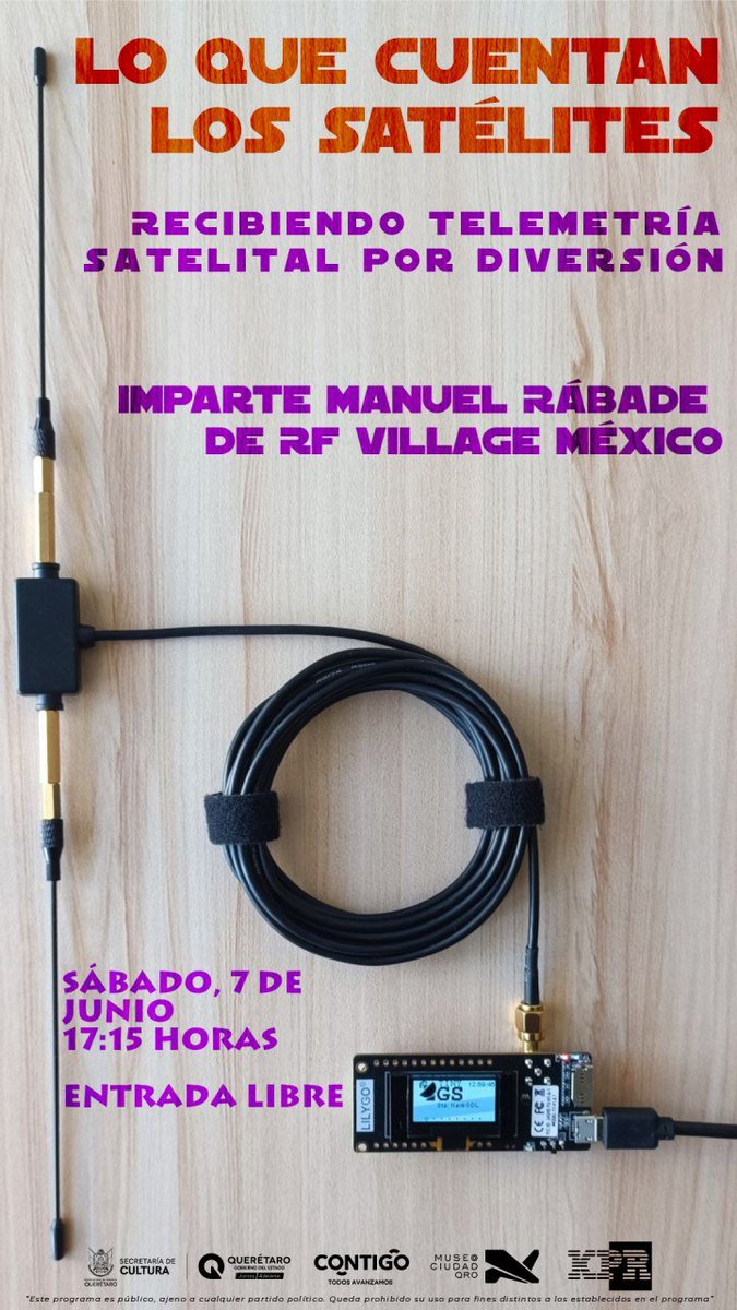 BotKernel's tweet photo. Este sábado tendremos a @manuelrabade de magno invitado, contándonos cómo y para qué recibir señales satelitales, y luego ayudándonos a armar nuestra propia antena. Se va a poner chingón, por si andan en la ciudad y quieren hacer algo divertido en la tardecita https://t.co/r6eteTy4vE