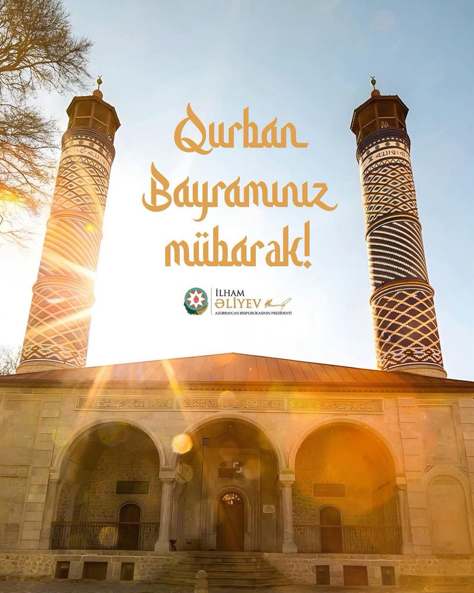 Hörmətli həmvətənlər!

Sizi müqəddəs Qurban bayramı münasibətilə səmimi-qəlbdən təbrik edir, ailələrinizə firavanlıq, evlərinizə ruzi-bərəkət, qəlblərinizə sevgi və ümid arzulayırıq.

Bayramınız mübarək olsun!
 #QurbanBayramı
 #QeydİB
 #MilliDəyərlər
 #BirlikVəHəmrəylik