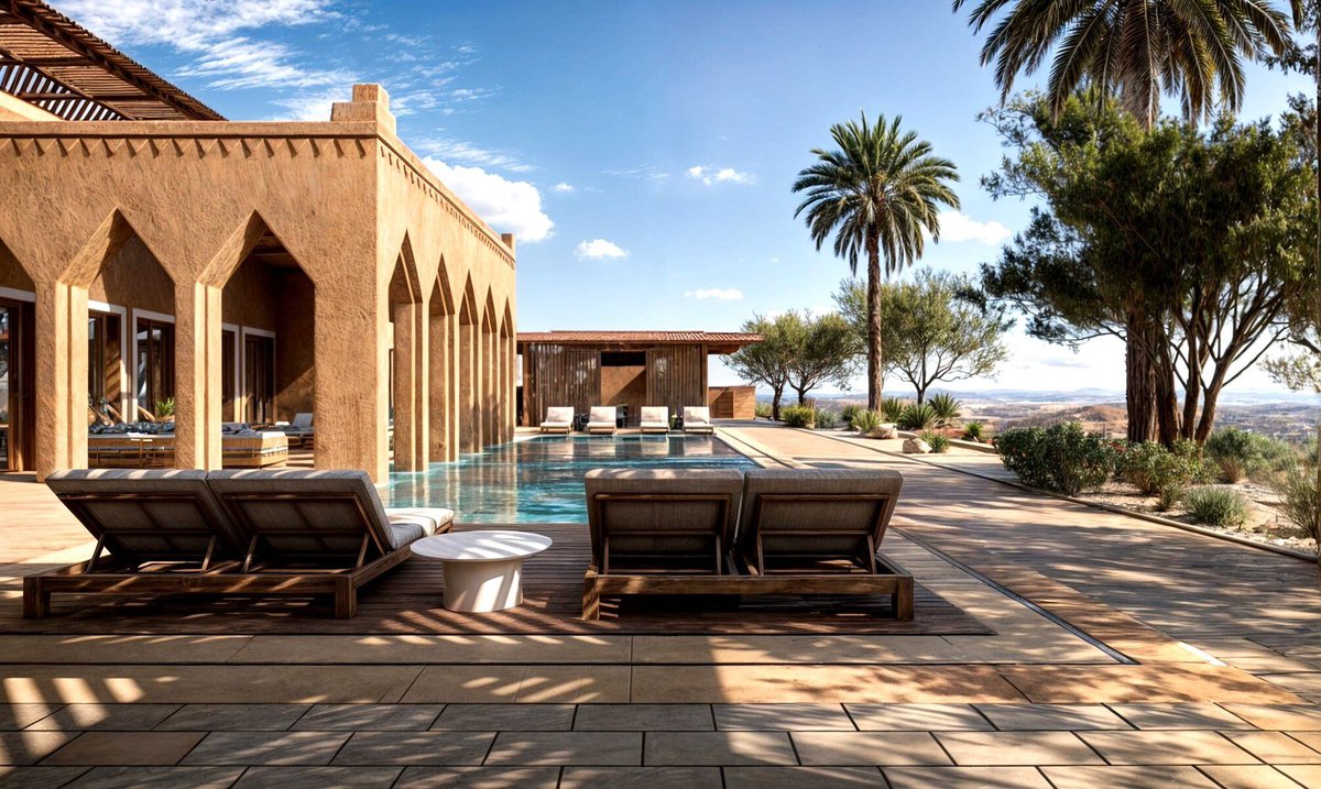 هكذا ستبدو مساكن اوبروي في #الدرعية - وادي صفار؛ اندماج العمارة المحلية مع الحداثة والجمال 🤩