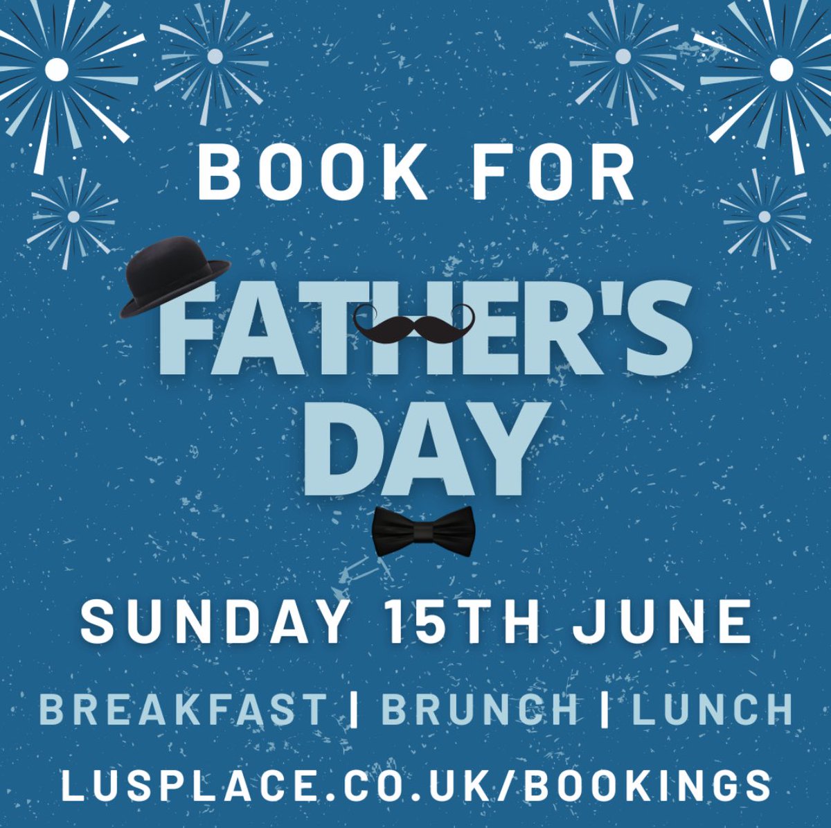 F A T H E R ‘ S  D A Y 💙
 
Father’s Day is just around the corner and our tables are filling up fast!
 
Don’t miss the chance to treat your dad to his favourite breakfast, brunch, or lunch with us! 🍳🥓☕
 
Be quick, book now via lusplace.co.uk/bookings
 
#LusPlace #FathersDay