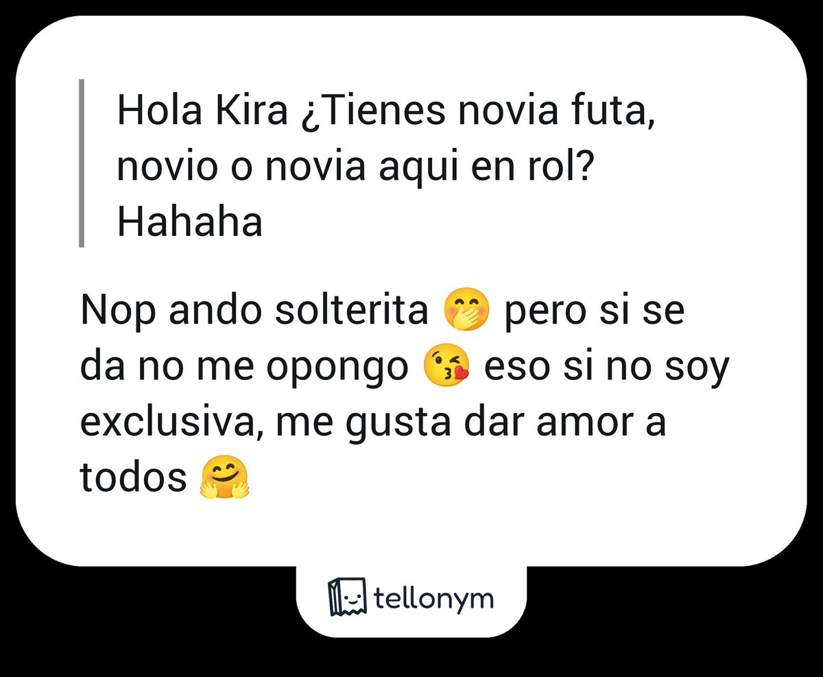 Holi mis bebes ❤️ estare respondiendo sus preguntitas, esta pasando de todo 😘

Les dejo el link
tellonym.me/kirafyre

#Sexrol #Futalover #Chathot #NSFW #Freerol #sexting #Rp
