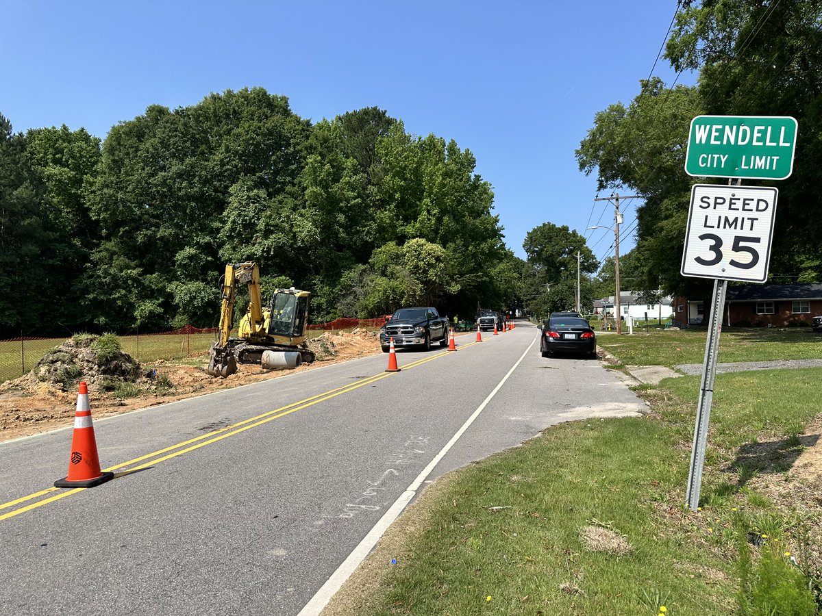 WendellNC's tweet photo. Active sidewalk installation on East Third Street is underway! This project will link to our Lakewood Drive sidewalk project and connect the east side of Wendell to the future Carver Community Center.

Please follow all posted signage and obey flaggers in the area for safety. https://t.co/WioMBKqQP5