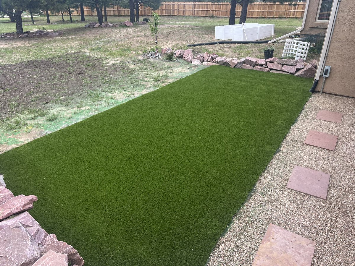 Go_Turf's tweet photo. Some 📸 of a few projects we have recently completed! A little bit of turf, some landscape, and some repairs to a previous project’s drainage system. We are staying busy, and look to keep pushing through the season! #ColoradoTurf #landscapeproject #artificialturfinstallation https://t.co/DJDVppowMq