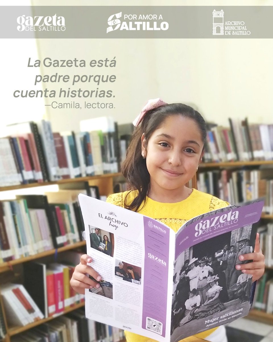 ✨ Con más de tres décadas en su haber, la Gazeta del #Saltillo es un puente entre generaciones, un lazo que une al pasado, al presente y al futuro.

📖 ¿Ya tienes el número más reciente? 

Y recuerda: "La Gazeta está padre porque cuenta historias".

#PorAmorASaltillo