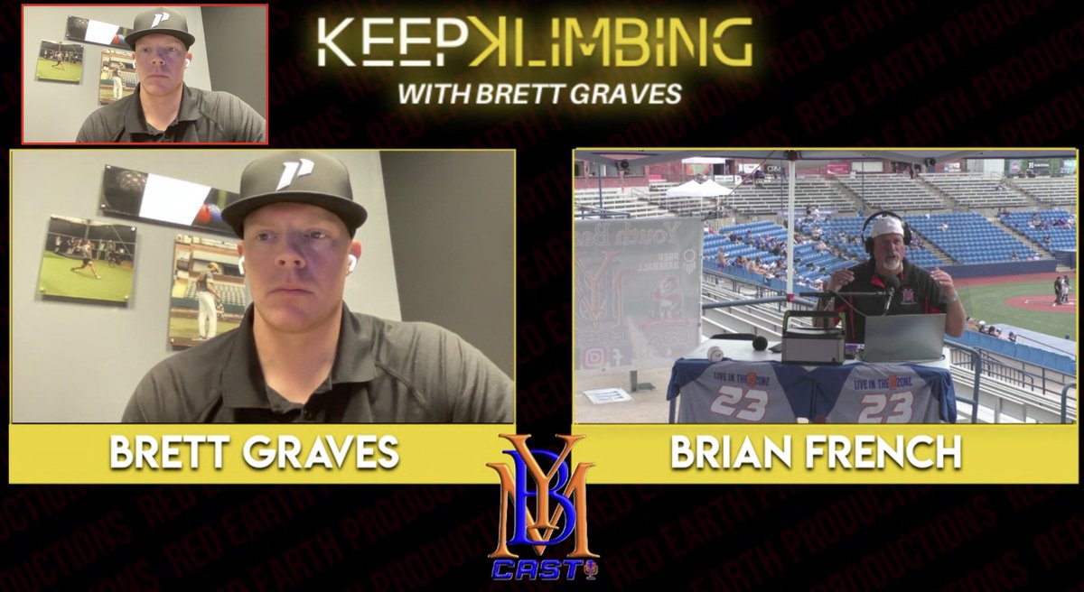 Brett Graves (@bgraves05) on Twitter photo Cool setup for today’s #KEEPꓘLIMBING podcast.
<a href="/YBM_cast/">Youth Baseball Midwest</a> crew w the MO state finals going on in the background. This episode focused on big game environments and how to mentally and physically handle the pressures.
Catch up on recent episodes here 👉 youtube.com/playlist?list=… Cool setup for today’s #KEEPꓘLIMBING podcast.
<a href="/YBM_cast/">Youth Baseball Midwest</a> crew w the MO state finals going on in the background. This episode focused on big game environments and how to mentally and physically handle the pressures.
Catch up on recent episodes here 👉 youtube.com/playlist?list=…